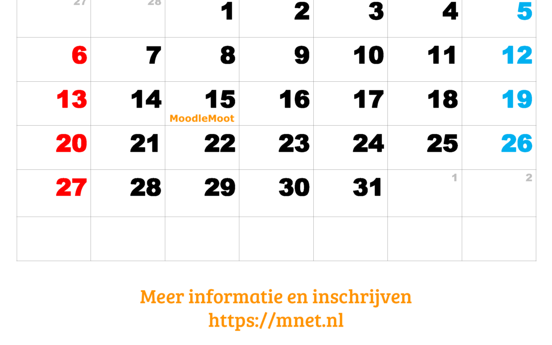 Inschrijving MootBNL22 geopend